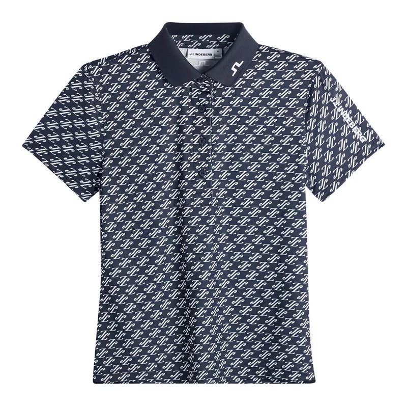 J.Lindeberg Tour Tech Print Damen Polo, cardi jacquard - JL Navy