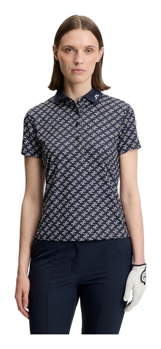 J.Lindeberg Tour Tech Print Damen Polo, cardi jacquard - JL Navy