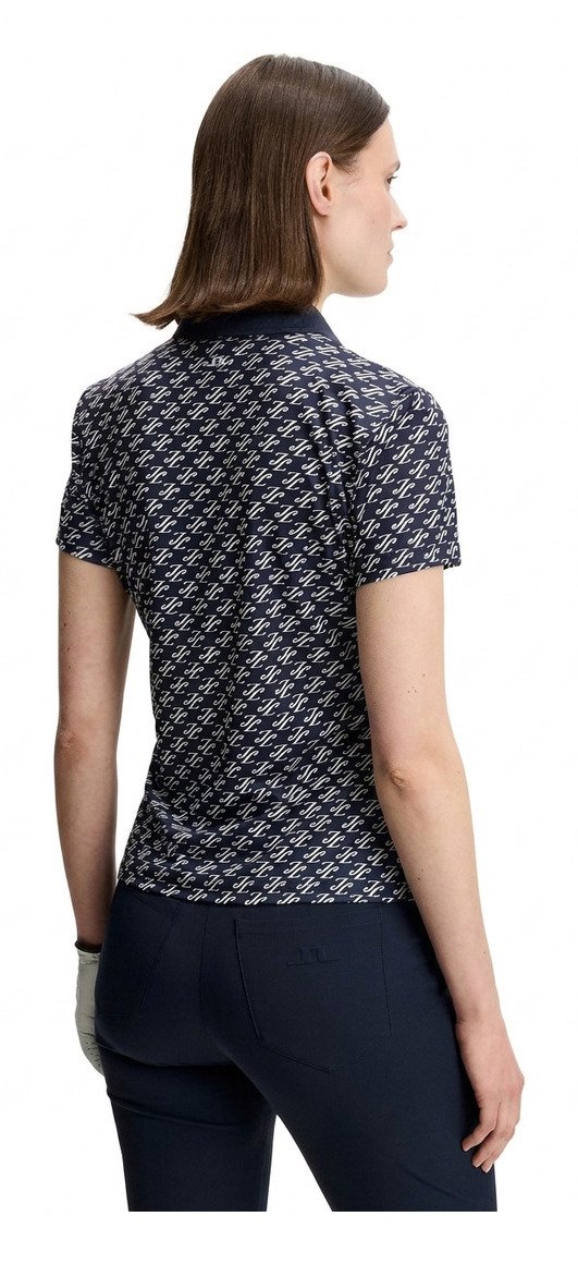 J.Lindeberg Tour Tech Print Damen Polo, cardi jacquard - JL Navy