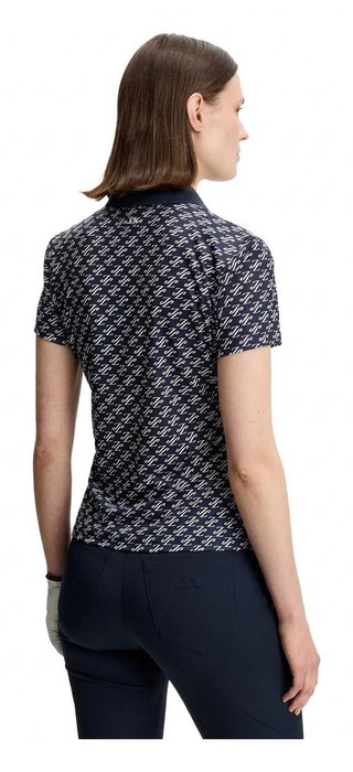 J.Lindeberg Tour Tech Print Damen Polo, cardi jacquard - JL Navy