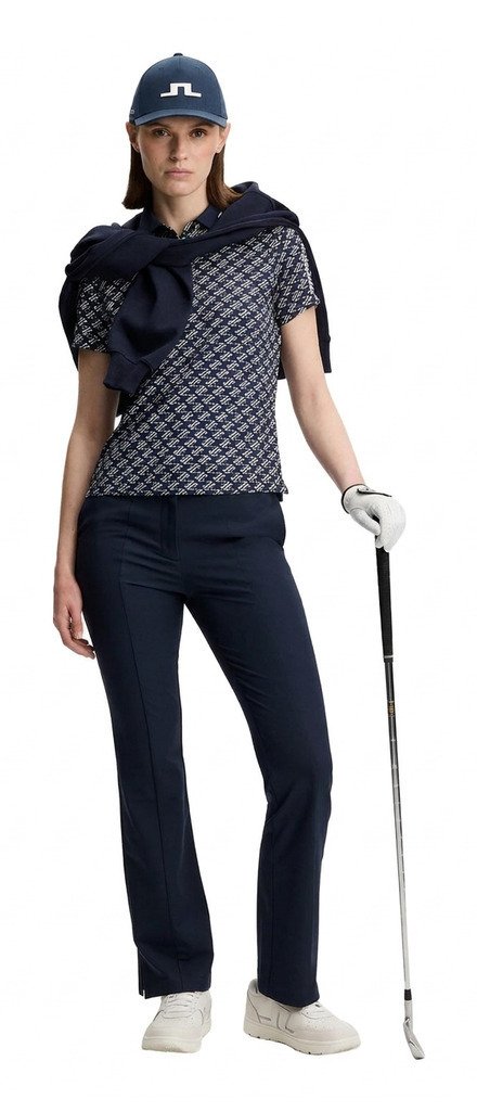 J.Lindeberg Tour Tech Print Damen Polo, cardi jacquard - JL Navy