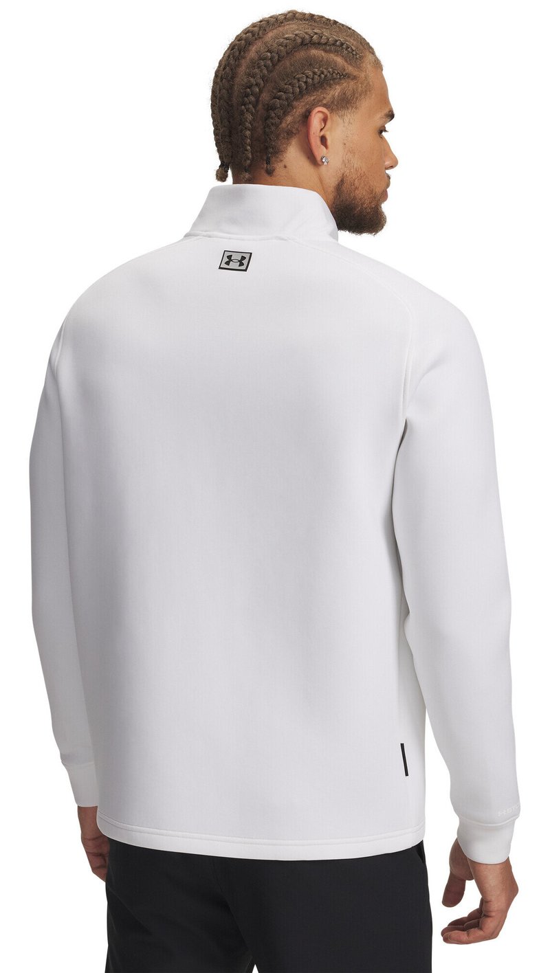 Under Armour Drive Pro Hybrid Herren 1/2-Zip-Pullover, weiß/schwarz