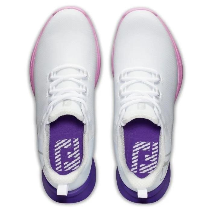 FootJoy Fuel Sport Damen Golfschuhe 2023, weiß/lila, UK7.5-EU41 (US9.5)