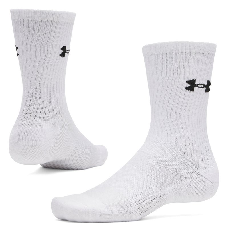 Under Armour UA Performance Cotton Unisex Socken (3er-Pack), weiß