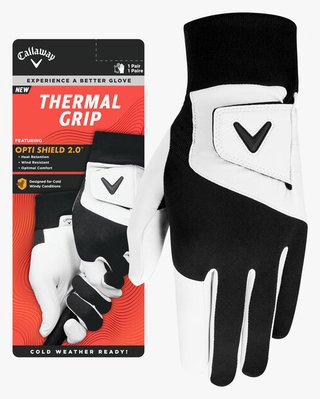 Callaway Thermal Grip 27 Damen Golfhandschuhe, Paar, schwarz