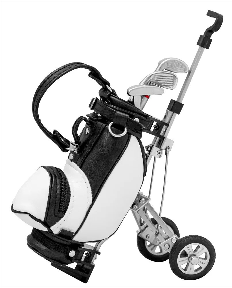 Longridge Desktop Golfbag und Stiftset, schwarz/weiß