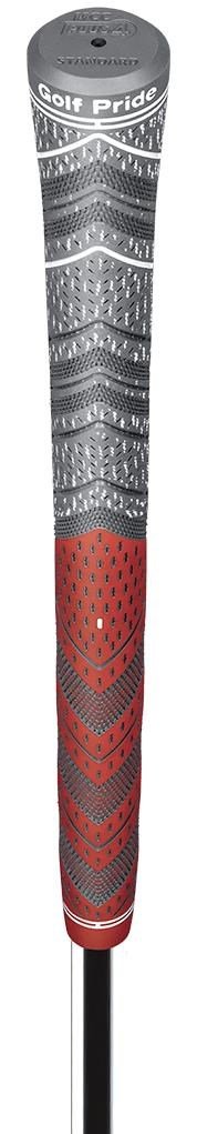 Golf Pride MCC Cord Plus4 Griff, STANDARD, grau/rot