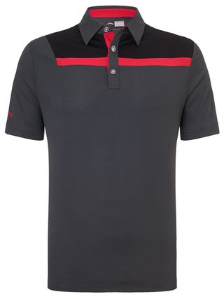 Callaway Asymmetric Herren Golf Polo, schwarz