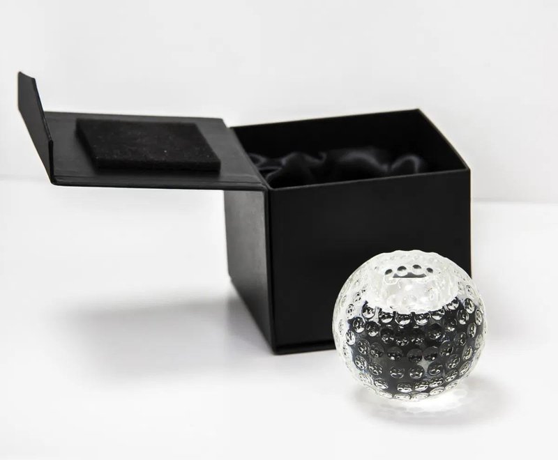 Kerzenleuchter aus Glass, Golfball