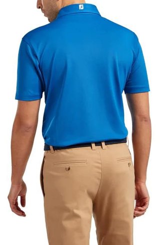 FootJoy Stretch Pique Solid Athletic Fit Herren Poloshirt, cobalt