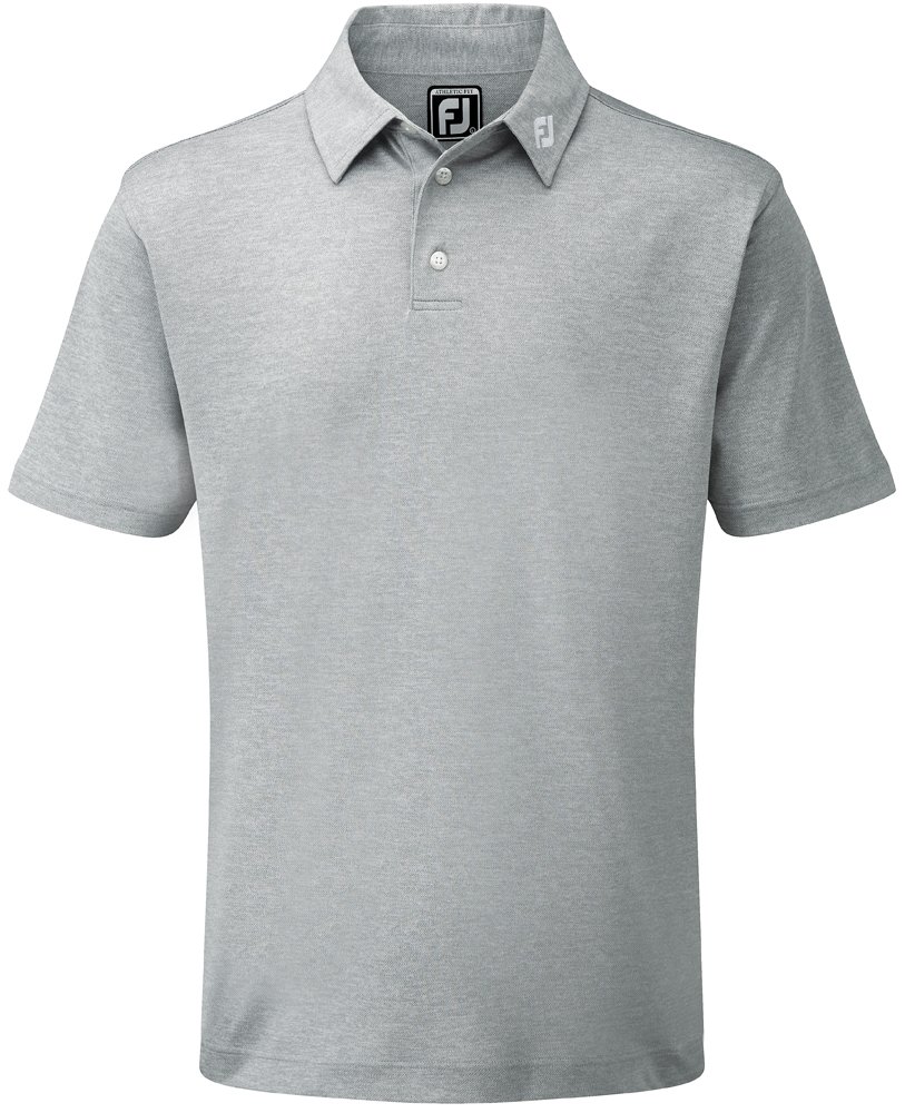 FootJoy Stretch Pique Solid Athletic Fit Herren polo, grau