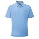FootJoy Stretch Pique Solid Athletic Fit Herren Poloshirt, blau