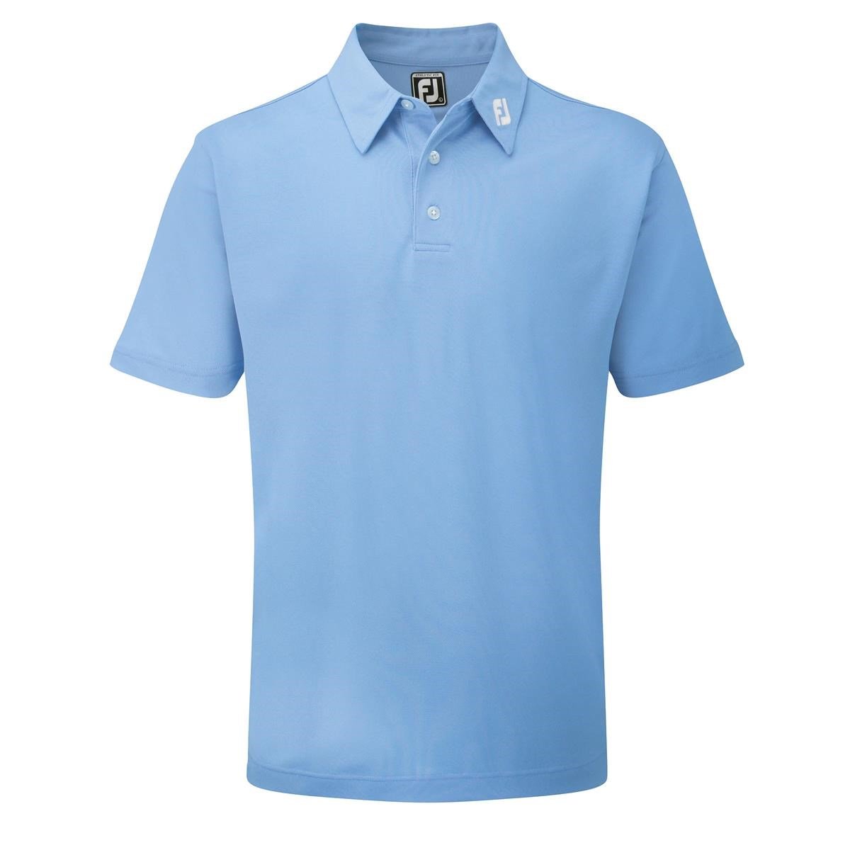 FootJoy Stretch Pique Solid Athletic Fit Herren Poloshirt, blau