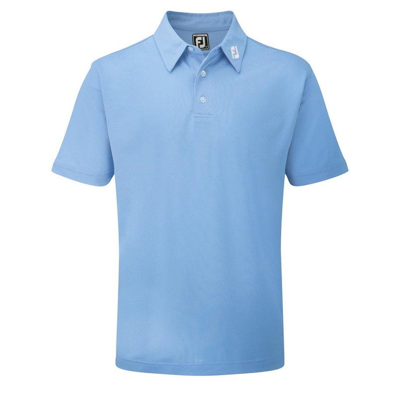 FootJoy Stretch Pique Solid Athletic Fit Herren Poloshirt, blau
