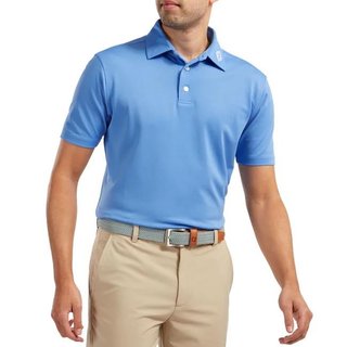 FootJoy Stretch Pique Solid Athletic Fit Herren Poloshirt, blau
