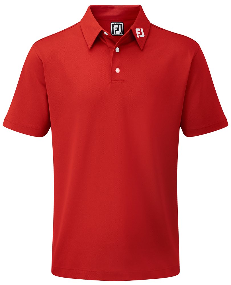 FootJoy Stretch Pique Solid Junior Poloshirt, rot