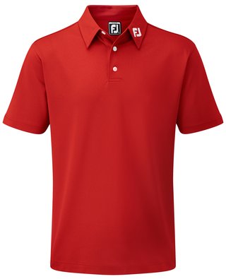 FootJoy Stretch Pique Solid Junior Poloshirt, rot