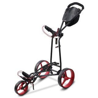 Big Max Autofold FF Golf Trolley, schwarz/rot