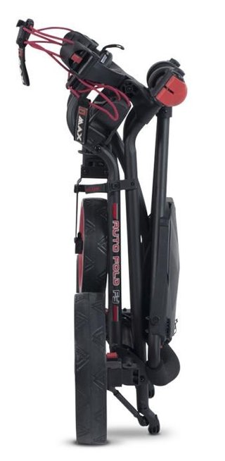 Big Max Autofold FF Golf Trolley, schwarz/rot