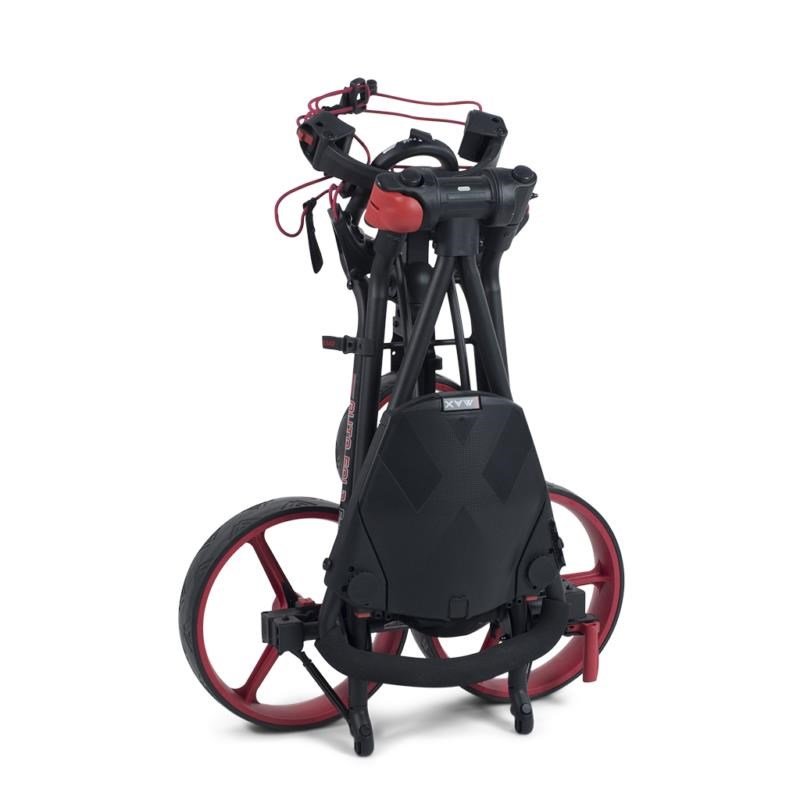 Big Max Autofold FF Golf Trolley, schwarz/rot