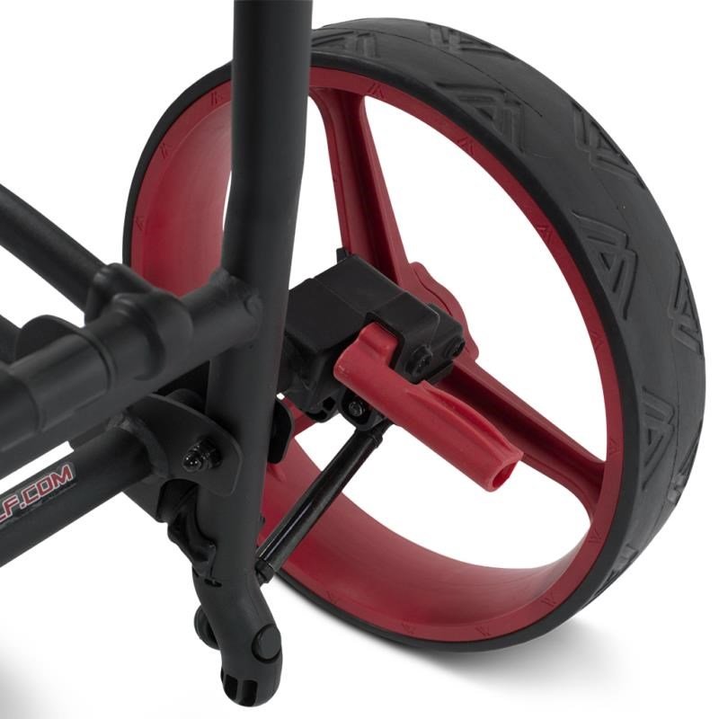 Big Max Autofold FF Golf Trolley, schwarz/rot