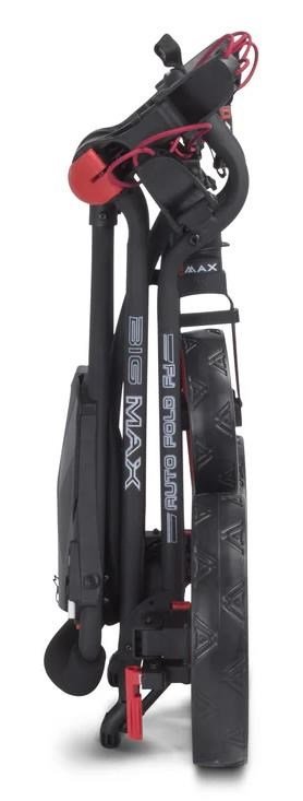 Big Max Autofold FF Golf Trolley, schwarz/rot