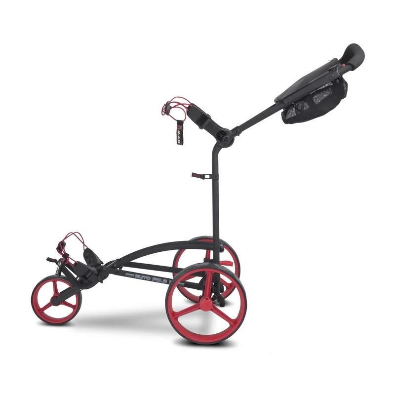 Big Max Autofold FF Golf Trolley, schwarz/rot