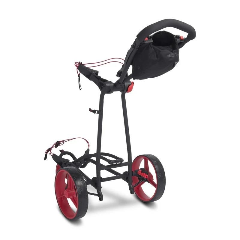 Big Max Autofold FF Golf Trolley, schwarz/rot