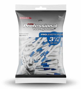 Pride Professional Tee System Prolength Plus Blaue Holz-Tees 83mm (3 1/4"), 75 Stück