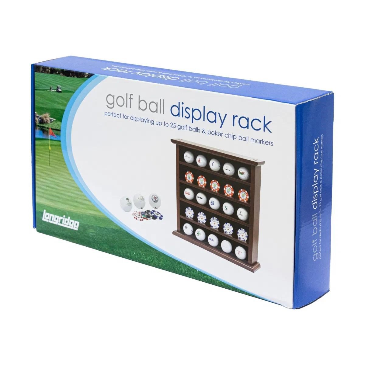 Longridge 25 Ball Wooden Display Rack Holzregal für 25 Golfbälle
