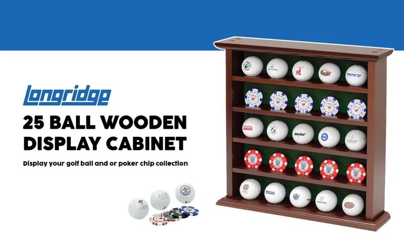 Longridge 25 Ball Wooden Display Rack Holzregal für 25 Golfbälle