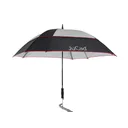 JuCad Teleskop-Golfschirm 68" Windproof mit Schirmstift, schwarz/silver/rot