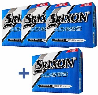 Srixon AD333 Pure White golf balls 2015, 3+1 dozen free (48)