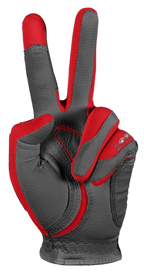 Zoom Weather Herren Handschuh, grau/rot