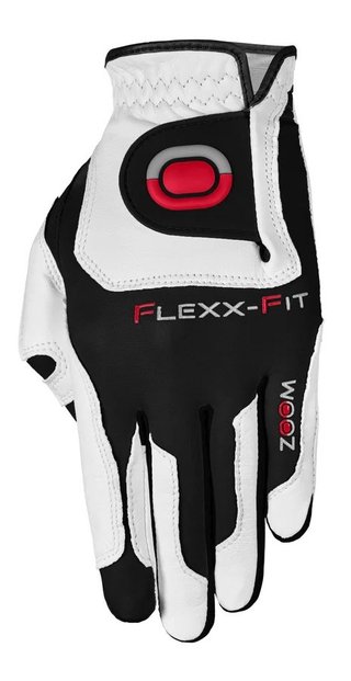 Zoom Grip Damen Golfhandschuh, weiss/schwarz/rot