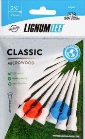 Lignum Tee Plastiktees 72mm, 10Stk., weiss + Disc