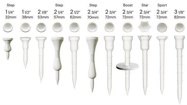 Lignum Tee Plastiktees 72mm, 10Stk., weiss + Disc