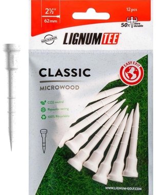 Lignum Tee Plastiktees 62mm, 12Stk., weiss