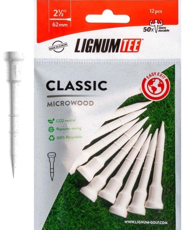 Lignum Tee Plastiktees 62mm, 12Stk., weiss