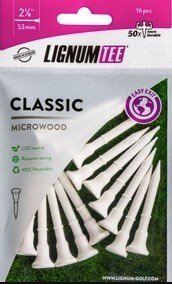 Lignum Tee Plastiktees 53mm, 16Stk., weiss