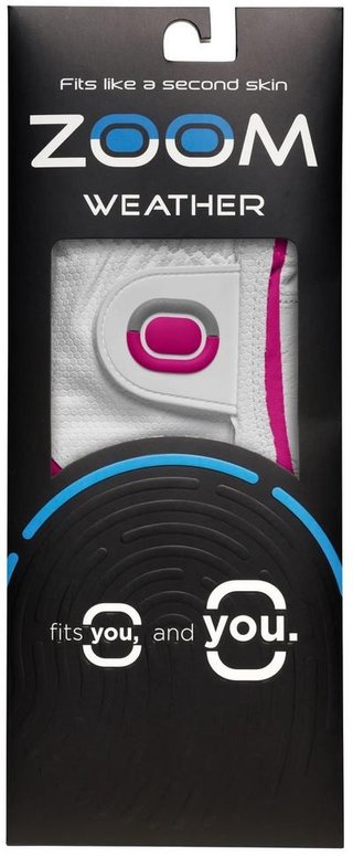 Zoom Zoom Weather Damen Golfhandschuh, weiß/fuchsia
