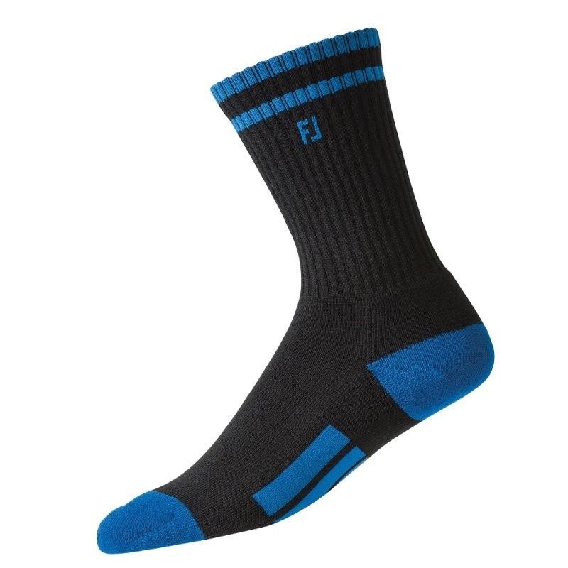 FootJoy ProDry Crew Kindersocken, 1Paar, schwarz/blau