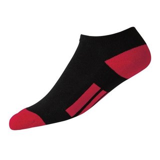 FootJoy ProDry Low Cut Kindersocken, 1Paar, schwarz/rot