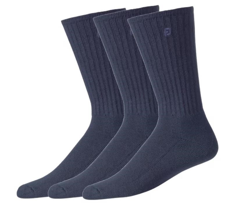 FootJoy ComfortSof Crew Herren Kurzsocken, dunkelblau, 3 Paar