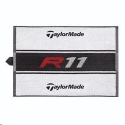TaylorMade R11 Cart Handtuch - schwarz/weiss/rot