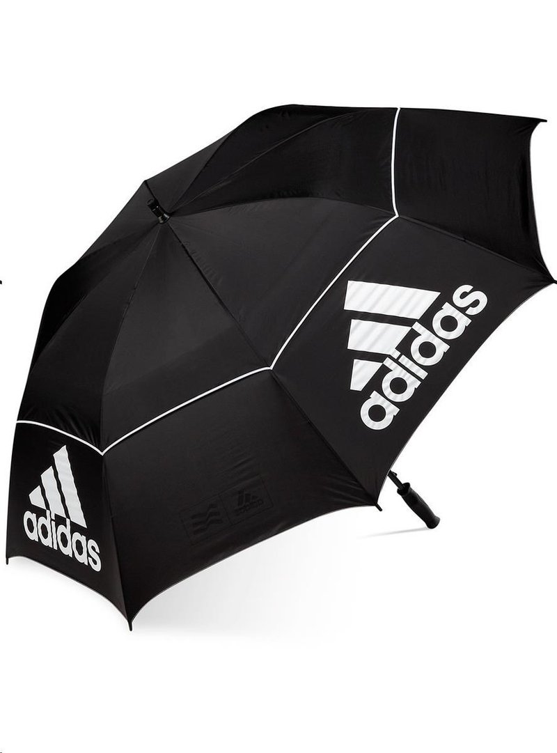 Adidas Double Canopy Regenschirm, schwarz, 64"