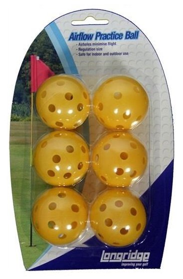 Longridge Yellow Airflow Trainingsbälle, 6Stk.