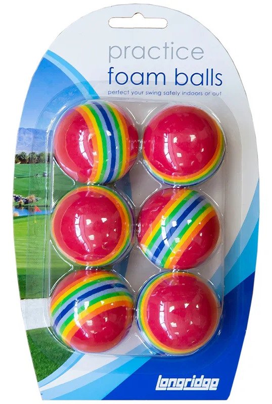 Longridge Multi-Coloured Foam Trainingsbälle, 6Stk.