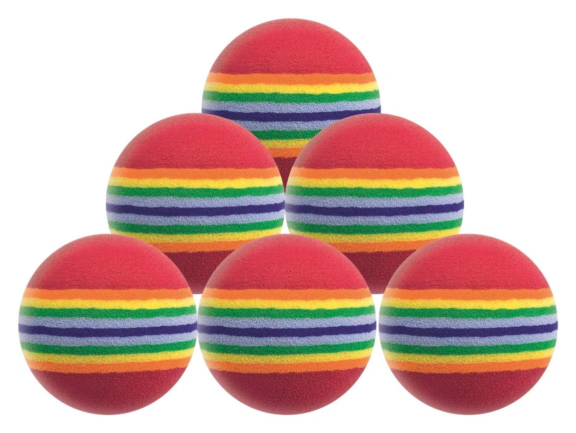 Longridge Multi-Coloured Foam Trainingsbälle, 6Stk.