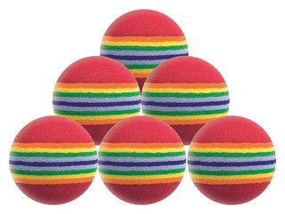 Longridge Multi-Coloured Foam Trainingsbälle, 6Stk.